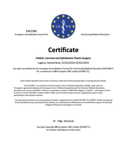 EACCME_CERT._Olga oculoplastic Switzerland